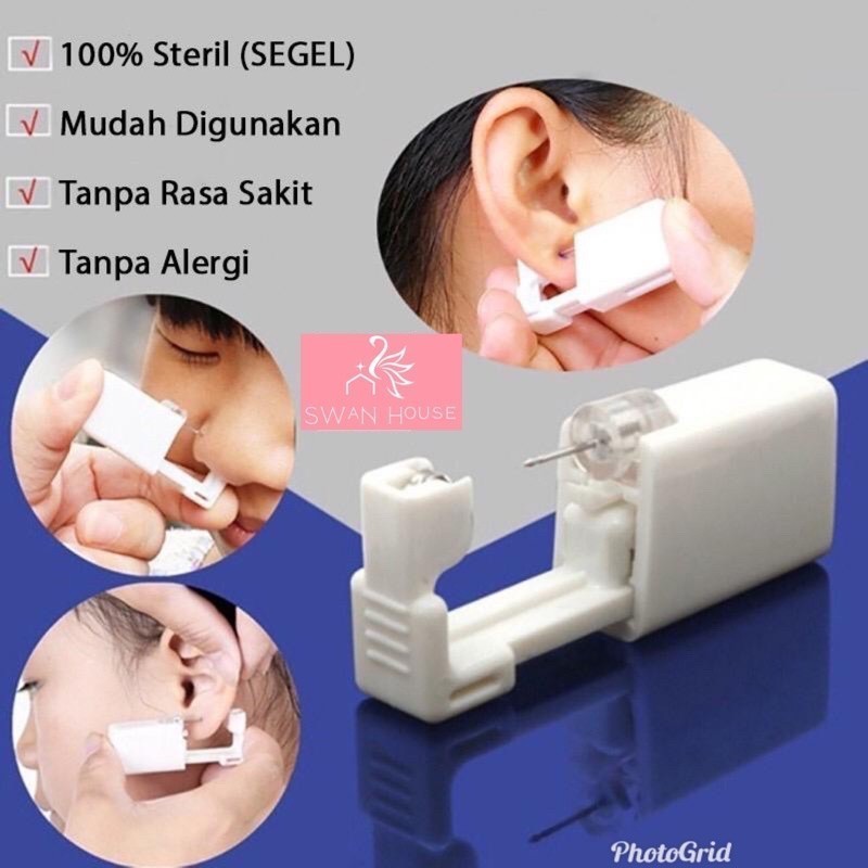 ALAT TINDIK SEKALI PAKAI GENERASI BARU UNTUK ANTING TELINGA, HIDUNG, BIBIR DLL | PISTOL TEMBAK DISPO