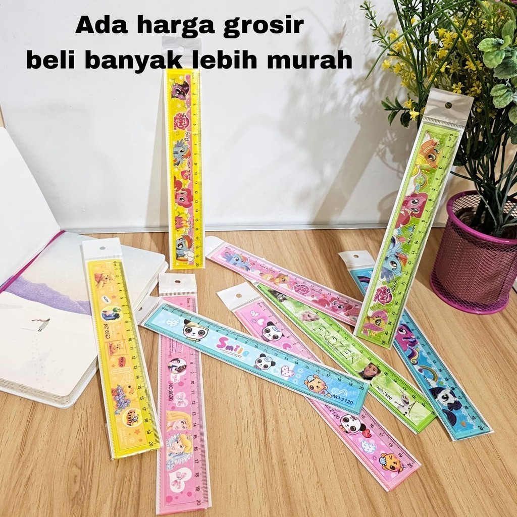 

GG Penggaris Fancy 20 cm Warna Sticker(minimal 12)/Garisan/Ruler