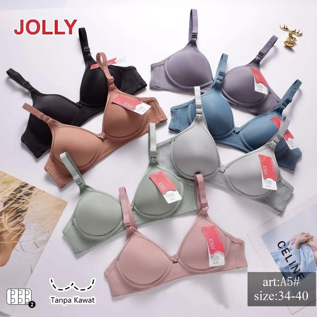 BH Jolly A5 | Bra Remaja Cup kecil tanpa kawat Busa Tipis