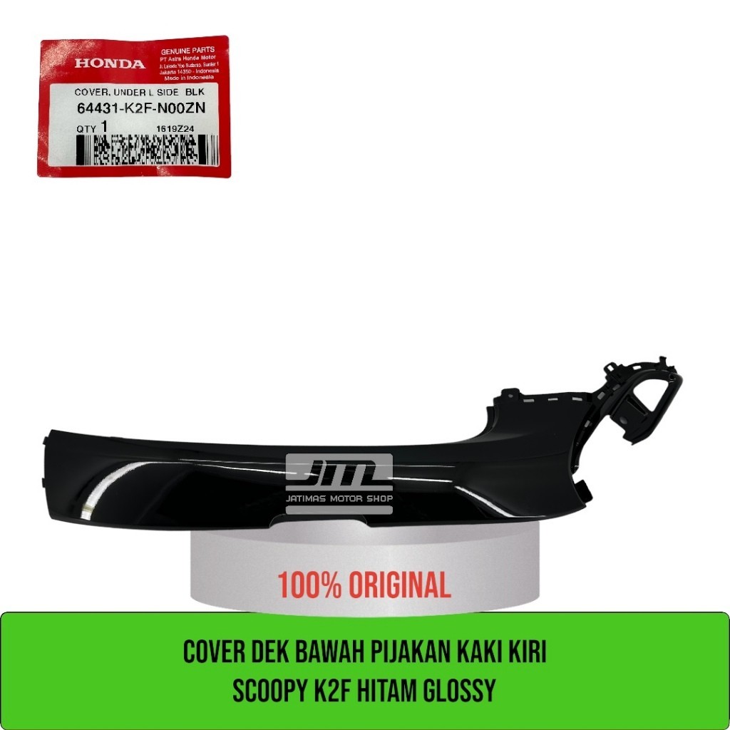 Cover dek bawah pijakan kaki scoopy K2F hitam glossy 64431-K2F-N00ZN