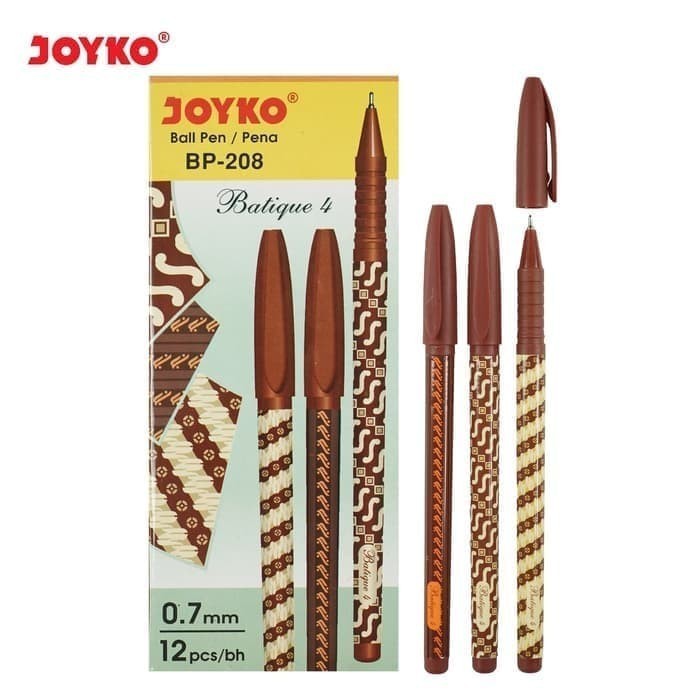 

Joyko Pulpen Batique 4 BP-208 0.7mm Hitam / Alat Tulis Sekolah / Kantor