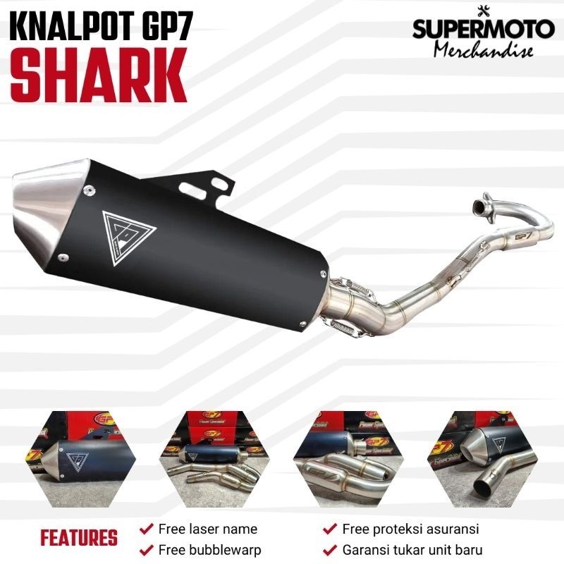 KNALPOT GP7 SHARK GP7 KLX D-TRACKER CRF 150 WR155