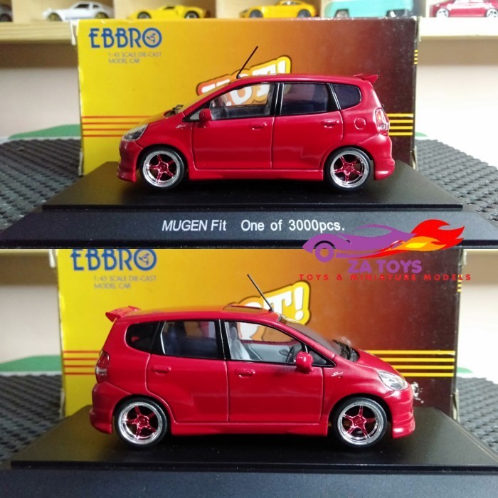 PTS99 Diecast Honda Fit Jazz Mugen Merah by Ebbro Skala 1:43