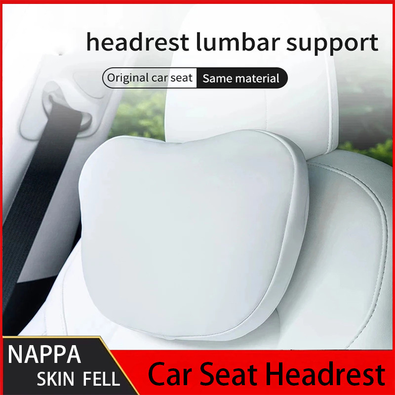 

Car seat Headrest For Mercedes/Tesla/BMW/Tesla Model Headrest Fumbar Support Neck Pillow High-Quality Leather Car Accessories