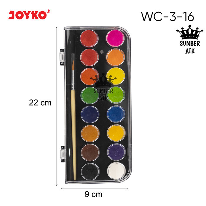 

G874R~ Promo Murmer Watercolor Set Cat Air Joyko WC-3 16 , 28 , 36 , 48 COLOR - 16 WARNA