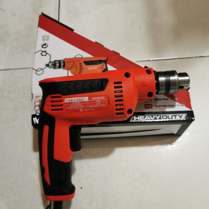 PGS - NRT-PRO NORITA 450HD Bor Listrik 10mm Tangan Kayu Besi Electric