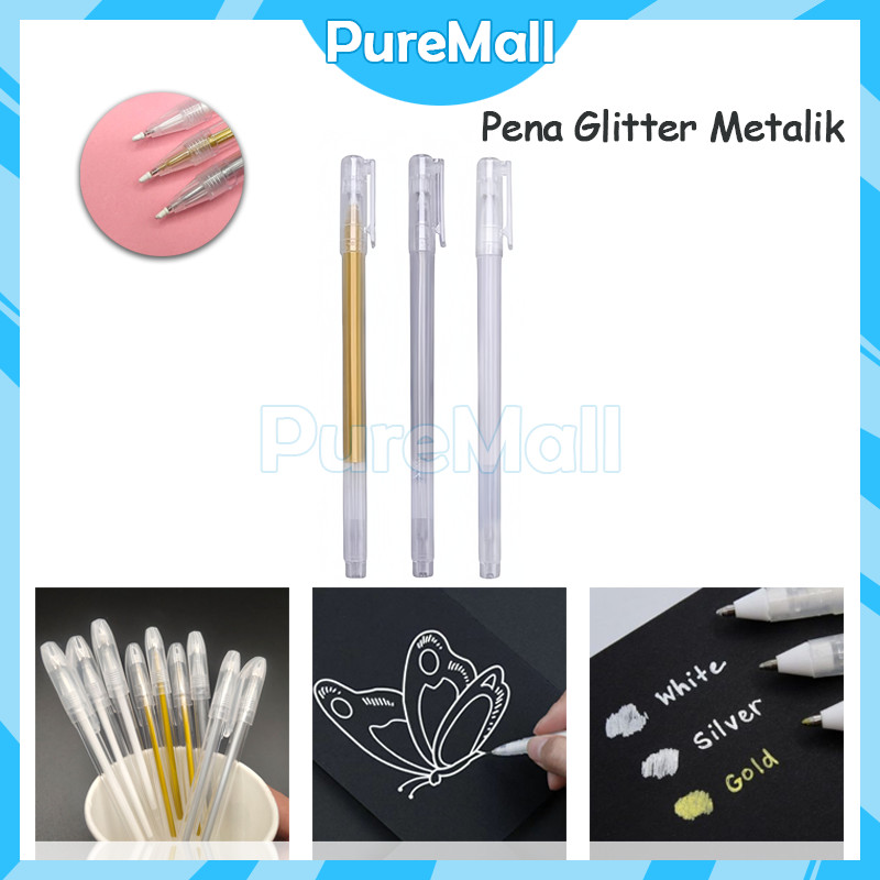 

Gel Pen Tinta Metallic 0.8mm / Metallic Ballpoint / Gel Ink Ballpoint