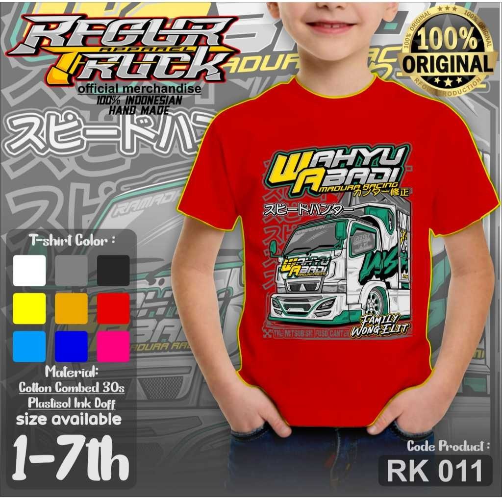 BAJU KAOS TRUK OLENG WAHYU ABADI ANAK KAOS TRUCK MODIF ANAK KAOS ANAK USIAA 2-7 TAHUN GAMBAR TRUK