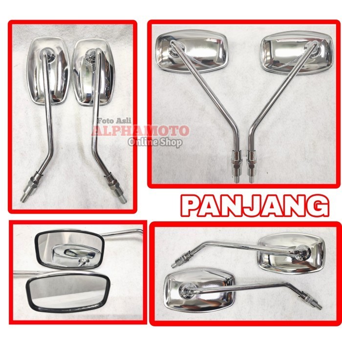 ORIGINAL spion kotak classic primavera sprint lx s125 150 gts vespa matic retro - Spion PANJANG, VES