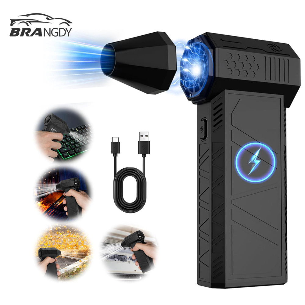 Portable Compressed Air Duster with 3 Gear Adjustable Jet Blower 130,000RPM Electric Duster Recharge