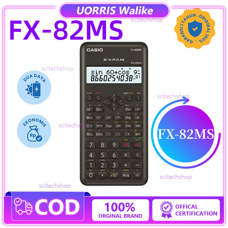 

Casio FX 82 MS - Calculator Scientific Kalkulator Sekolah Kuliah Calculator FX-82MS