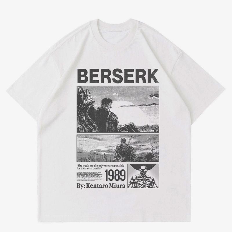 KAOS ANIME BERSERK 1989 | T-SHIRT VINTAGE OVERSIZED PREMIUM 24s | KAOS OVERSIZE PRIA DAN WANITA