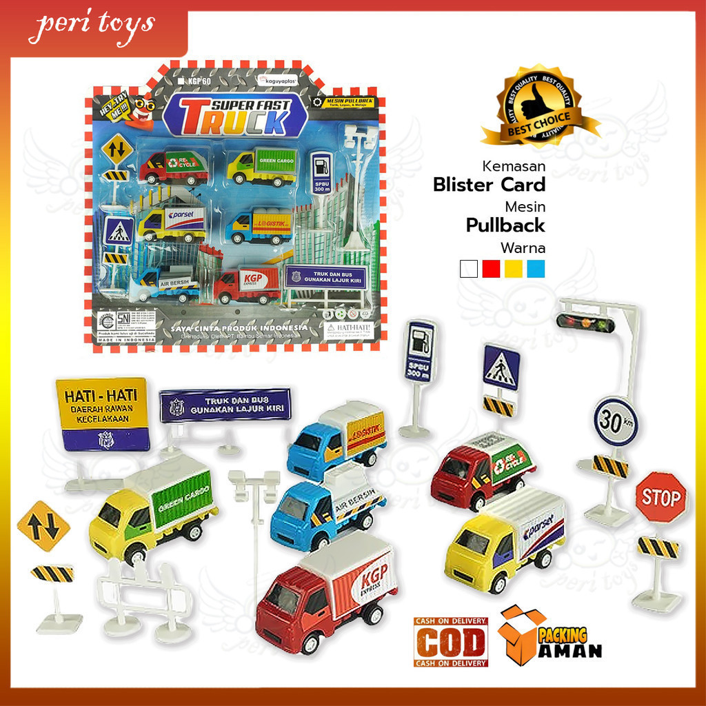 Mainan paket mobil Truck mini cute - Super Fast Truck - KGP 60