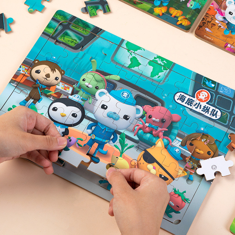 Octonauts jigsaw puzzle for kids anime octopod action figures toddler Intellectual educational toys 