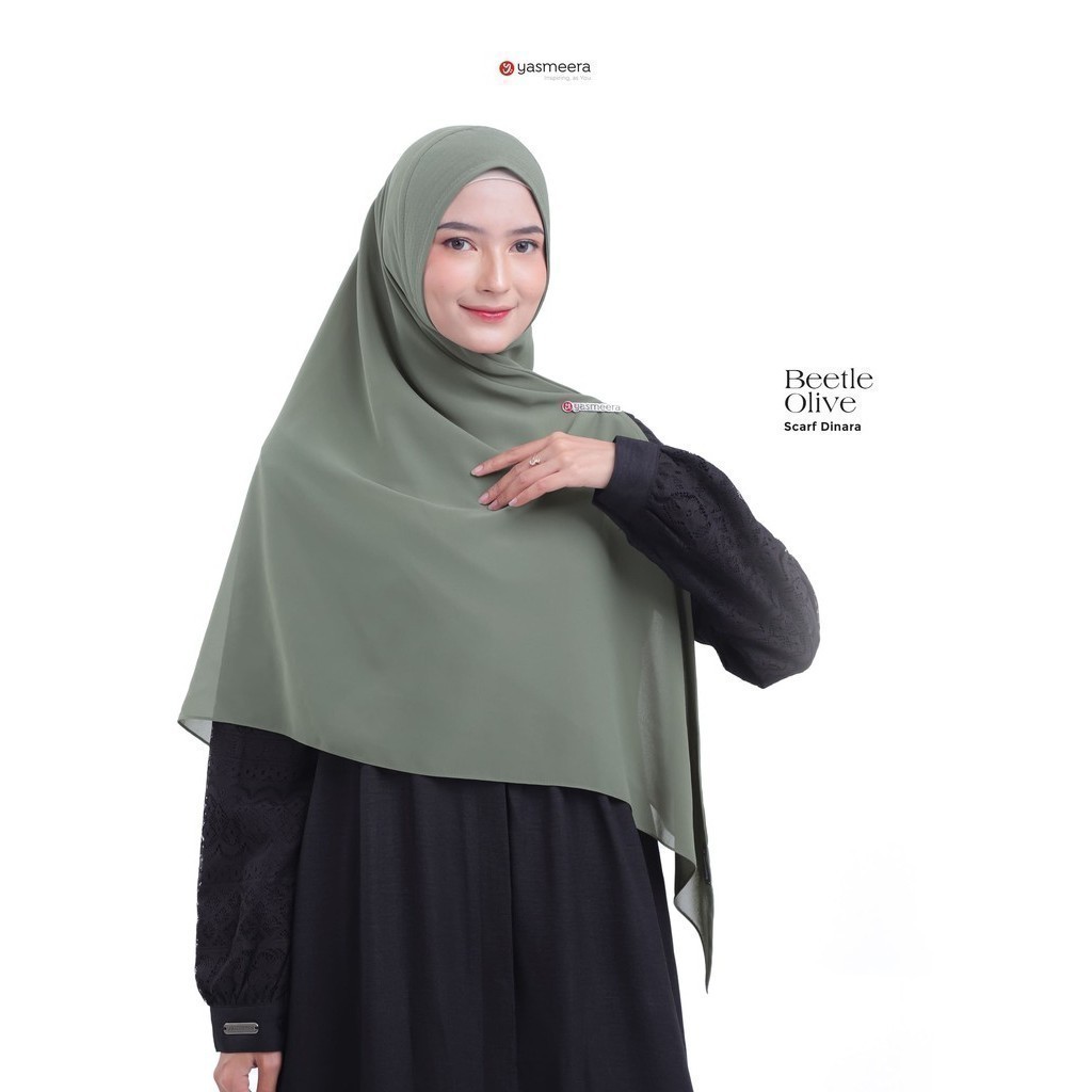 Yasmeera Scarf Instan Dinara Series 2024 Olive White Savanah Tan Riviera Blue Ash Gray Ceruty
