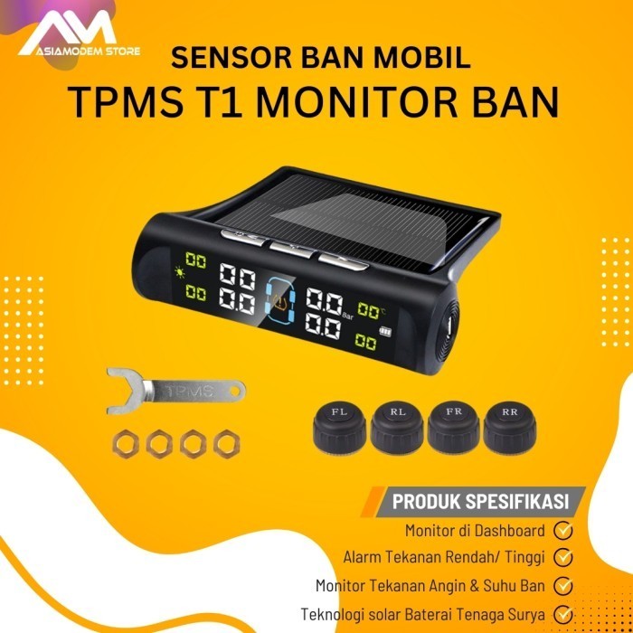 

TPMS Digital Car Sensor Tire Pressure Alat Ukur Tekanan Angin Ban - External c3