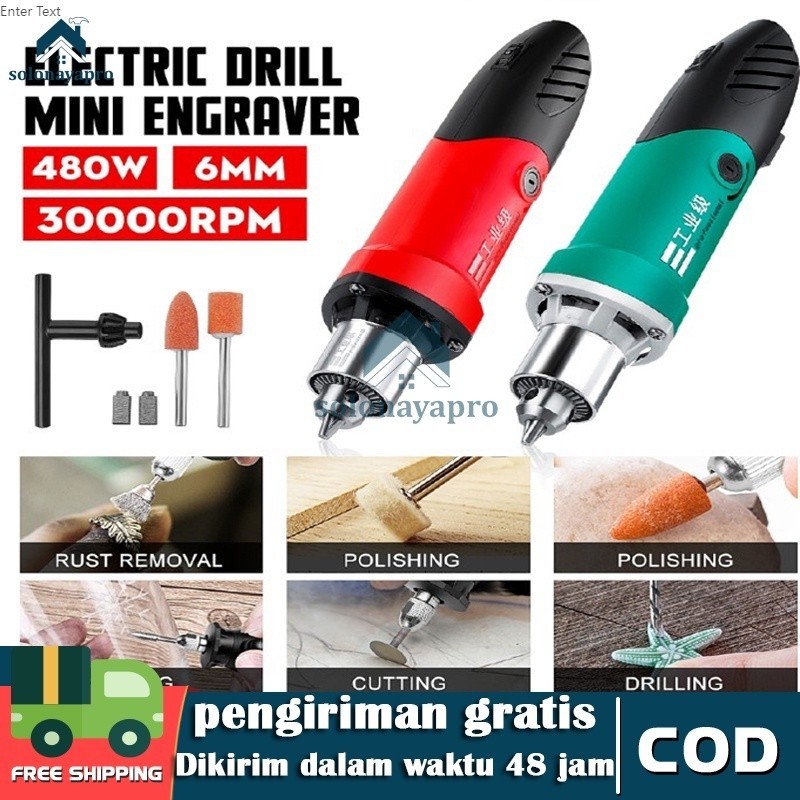 MINI ENGRAVER 6MM MINI GRINDER BLISTER TUNER BOR UKIR GRAFIR 480W PENGGILING LISTRIK MINI BOR