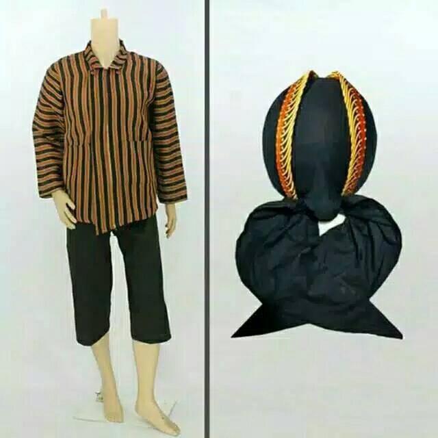 LURIK set Surjan lurik pria baju surjan pria desa baju lurik adat Ja lurik Jogja solo sorjan desa