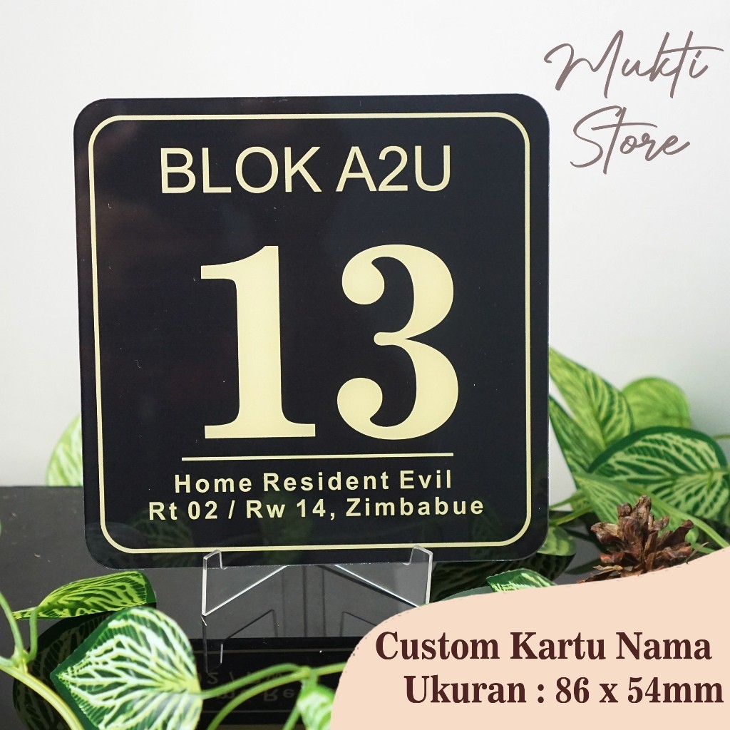 PAPAN AKRILIK RUMAH CUSTOM NOMER RUMAH AKRILIK NOMER RUMAH CUSTOM