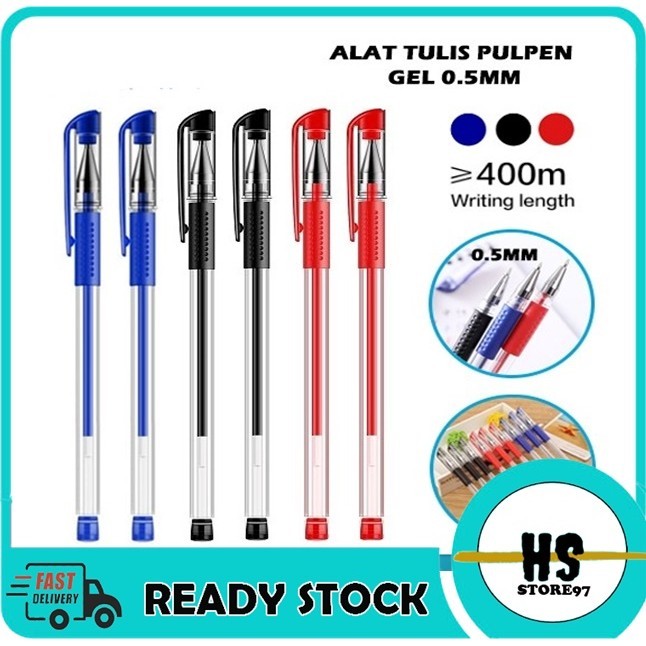 

Pulpen Gel Ink 0.5Mm Alat Tulis Kantor Sekolah Pena Pen Tinta Cair Standart Warna Merah Hitam Biru