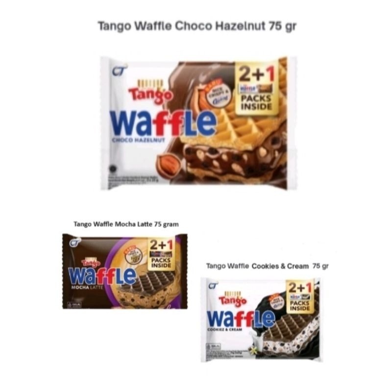 

Tango WAFFLE Choco Hazelnut/ Cookies and Cream/ Mocha Late 75 gram