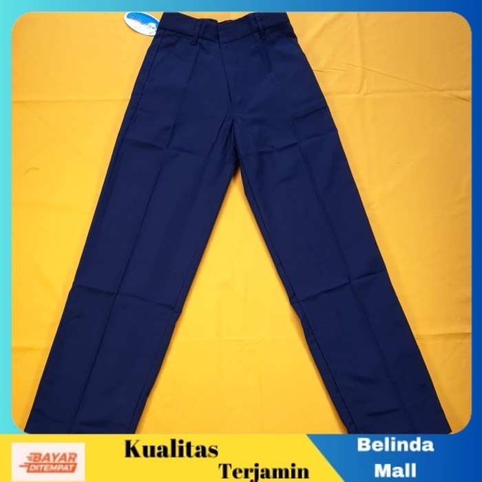 

⭐COD⭐ MURAH Celana Sekolah Panjang SMP Biru Merek Seragam Ukuran 25