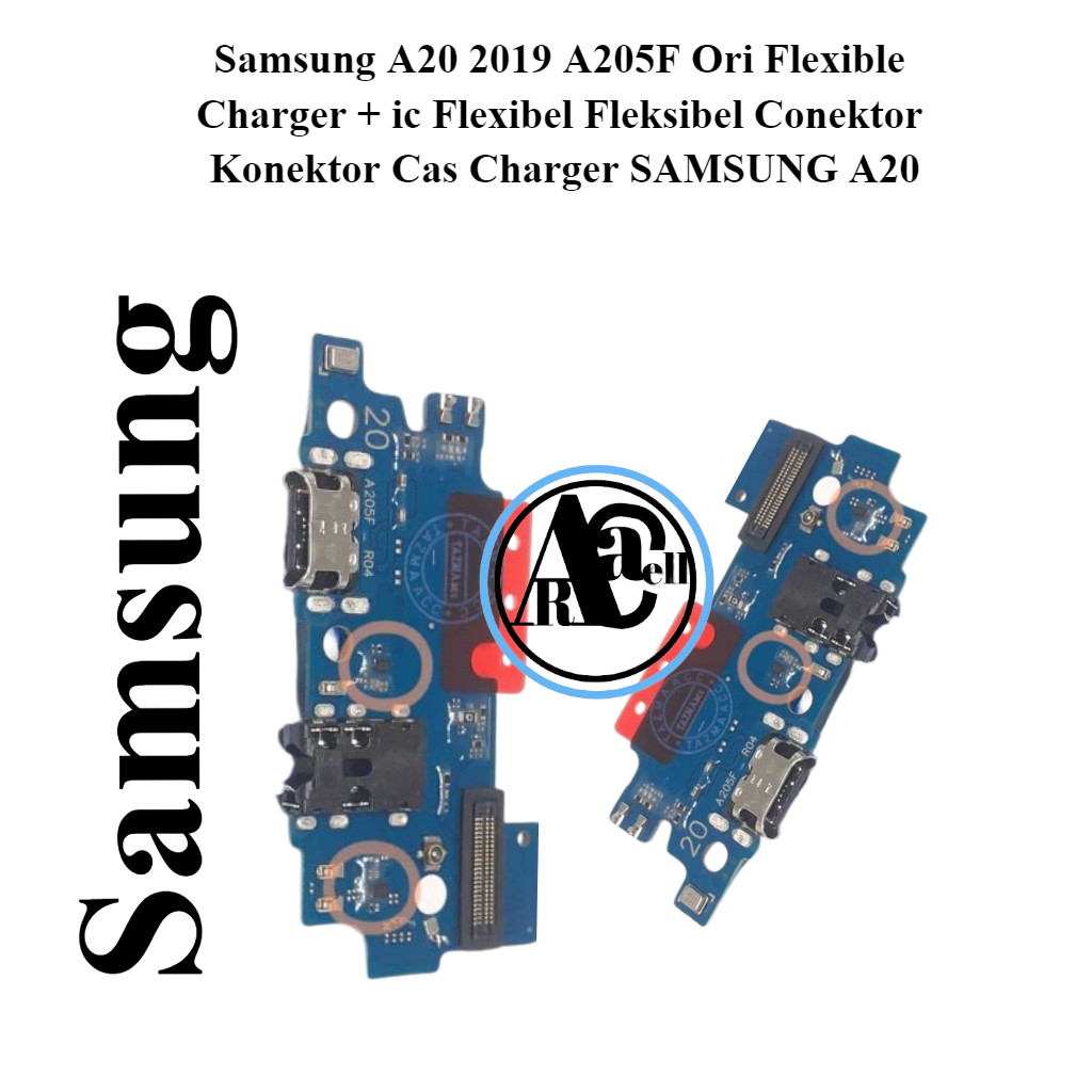 Samsung A20 2019 A205F Ori Flexible Charger + ic Flexibel Fleksibel Conektor Konektor Cas Charger SA