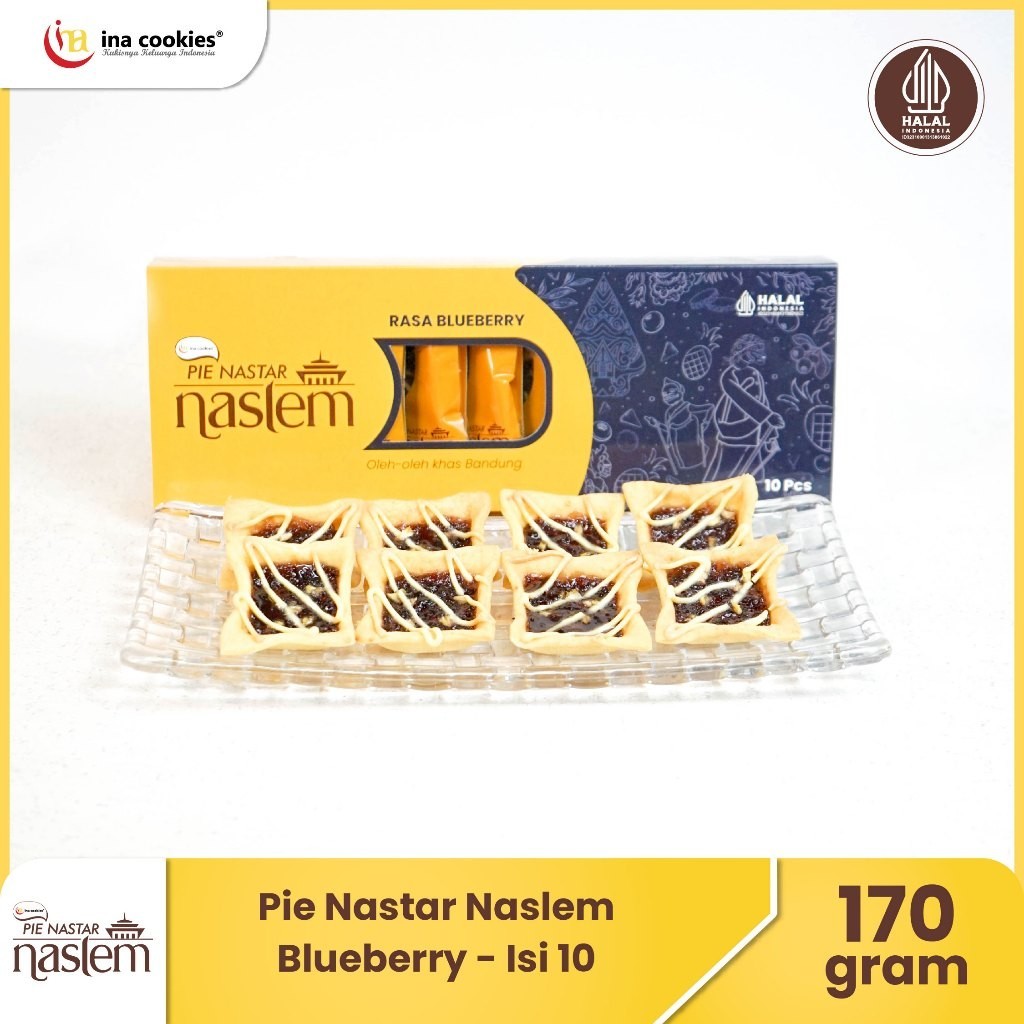 

Pie Nastar Naslem Blueberry isi 10 pcs Oleh-Oleh Bandung by Ina Cookies Agen Resmi Malang