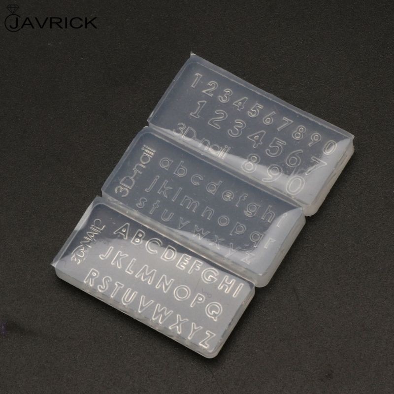 

3Pcs Small Size Numbers Letters Mold Kit Alphabet Pendant UV Resin Silicone Mold