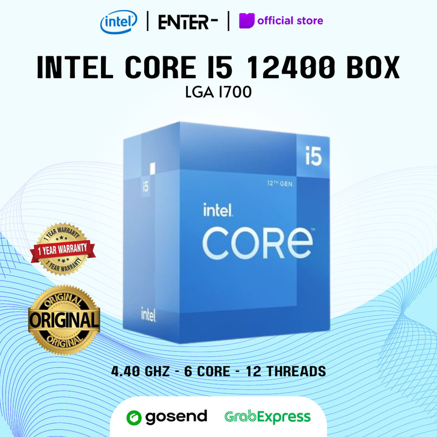 Processor CPU Intel Core i5 12400 12400f BOX INTEL LGA 1700