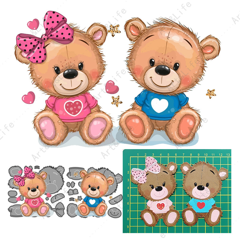 

New Arrival Cute Bear Animal Metal Cutting Dies For Making Scrapbooking Paper Cards Album Embossing Blade Punch Stencils Cut Die