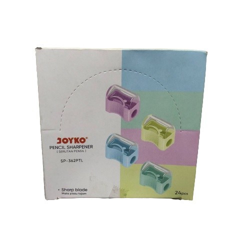 

NAT - 1 PACK / 24 PC JOYKO SHARPENER RAUTAN PENSIL ROTI WARNA PASTEL SP-362PTL