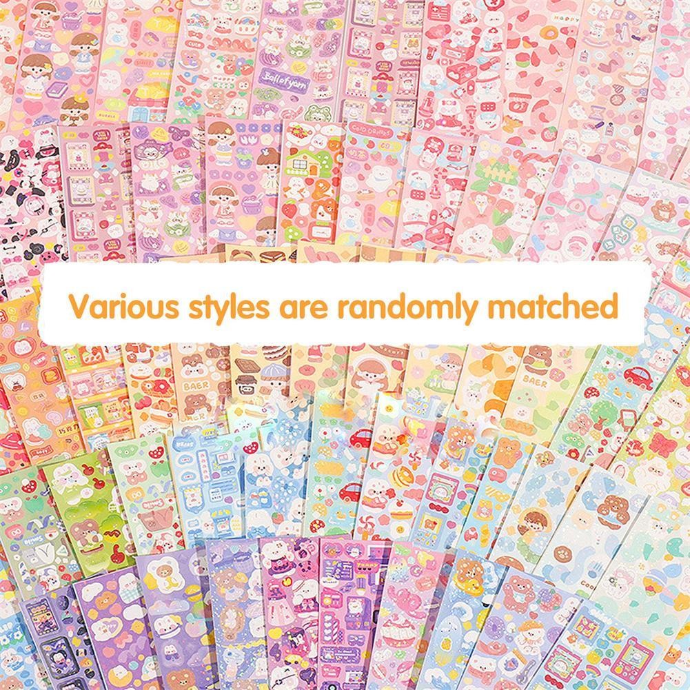 

10pcs Random Stickers Pack Kawaii Laser Cute Stickers DIY Korean Stickers Laptop Scrapbook Decal Sticker Korean Stationery