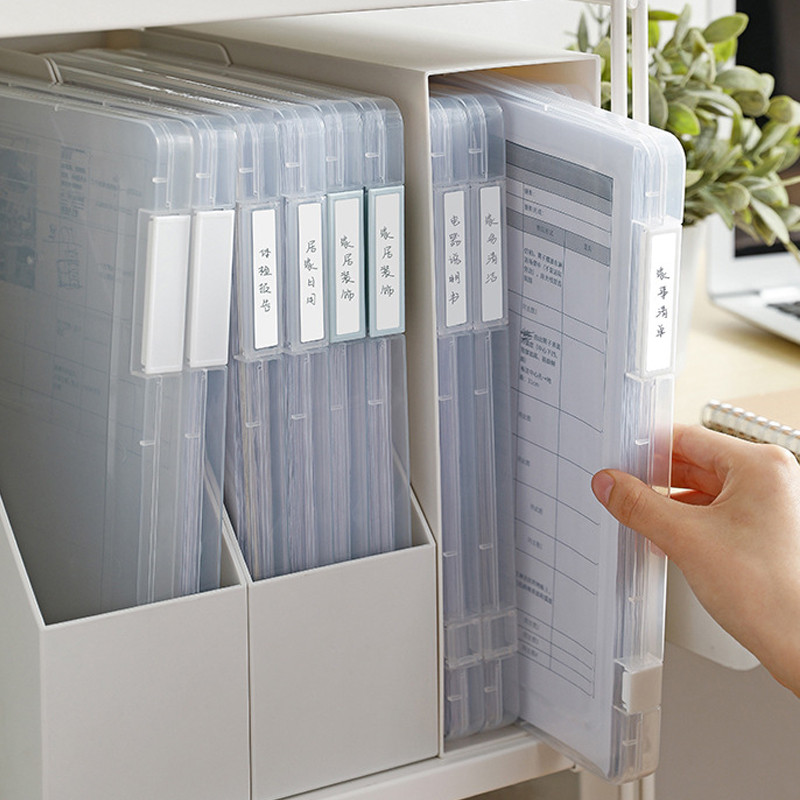 

A4/A5 Transparent File Folder Large Capacity Paper Data Book File Organizer Portfolio Office Stationery Storage Home Oragnise