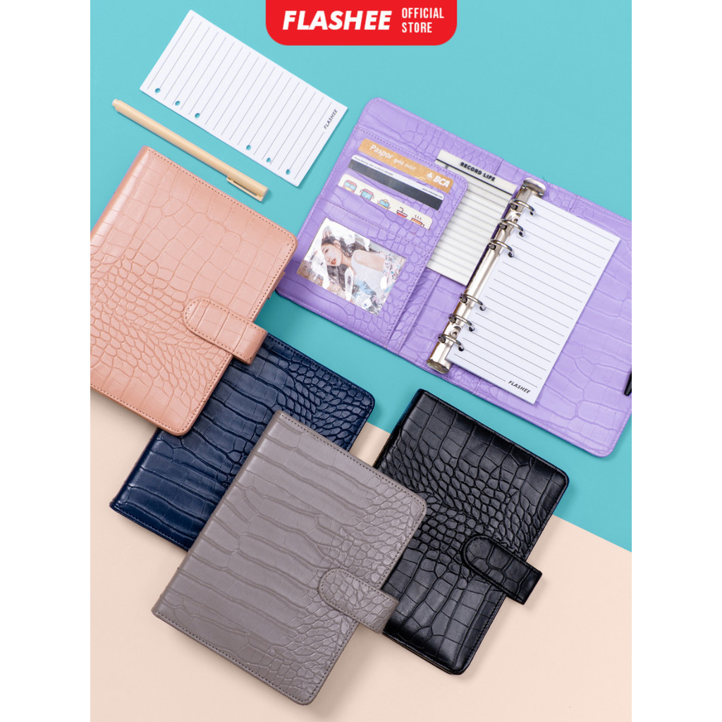 

Binder Polos Phoebe A6 Eksklusif Croco A6 6 Ring Agenda A6 Croco 6 Ring Binder A6 Organizer