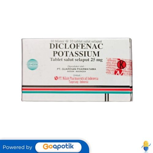 Diclofenac Potassium Nulab 25 Mg Box 100 Tablet