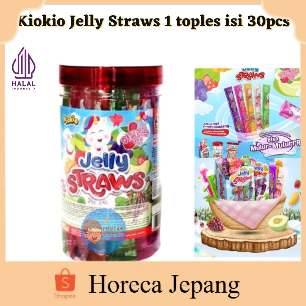 

KIOKIO JELLY STRAWS TOPLES ISI 30/ jelly straws kio kio