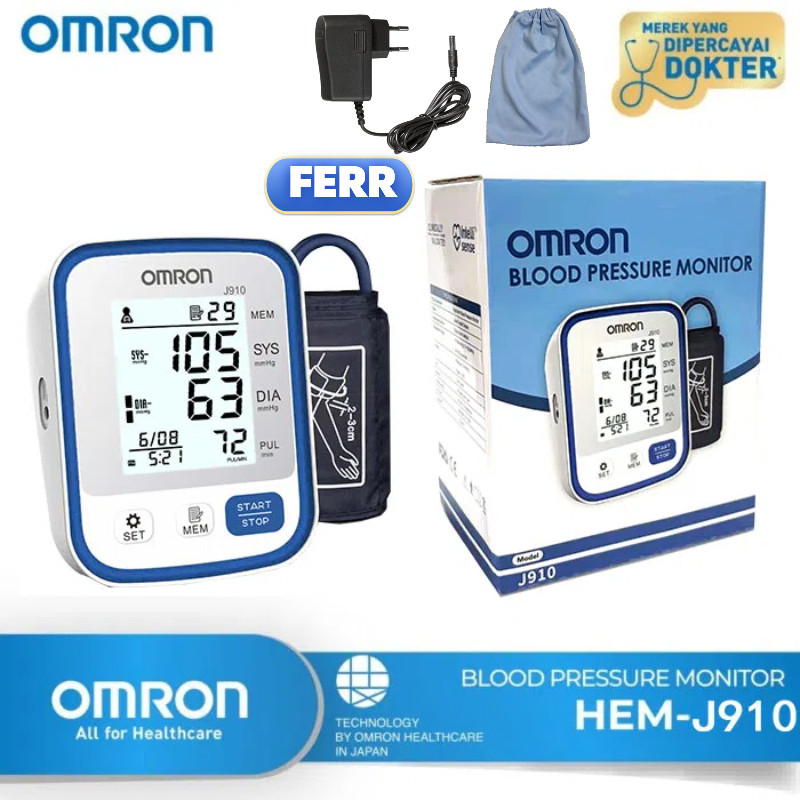 OMRON Tensimeter Digital Alat Cek Tensi Darah Digital Sepenuhnya Otomatis Alat Tensi Darah Digital