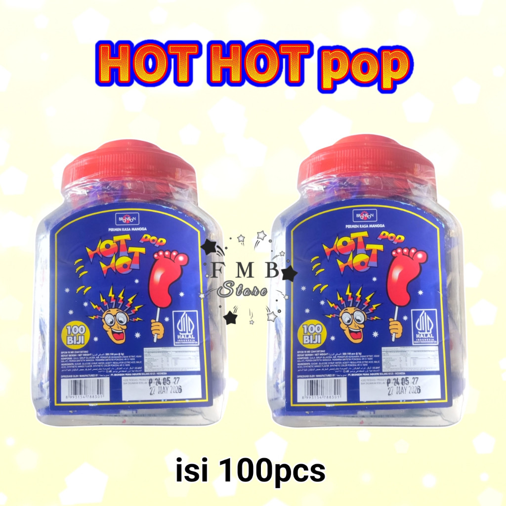 

1 Toples Permen Hot Hot Kaki 100 Pcs/Permen gagang HotHot Kaki pusat groir murah