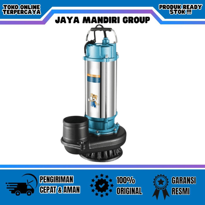 Pompa Celup Air Kotor 1500W Pompa Kolam Ikan Banjir Stainless 3 Inch