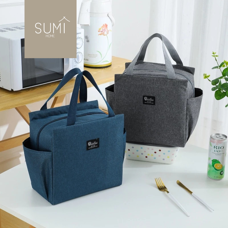 【 SUMI 】 Tas Bekal Jumbo Lunch Bag Cooler Import Tas Makanan Anak Besar Tempat Penyimpanan Anti Air