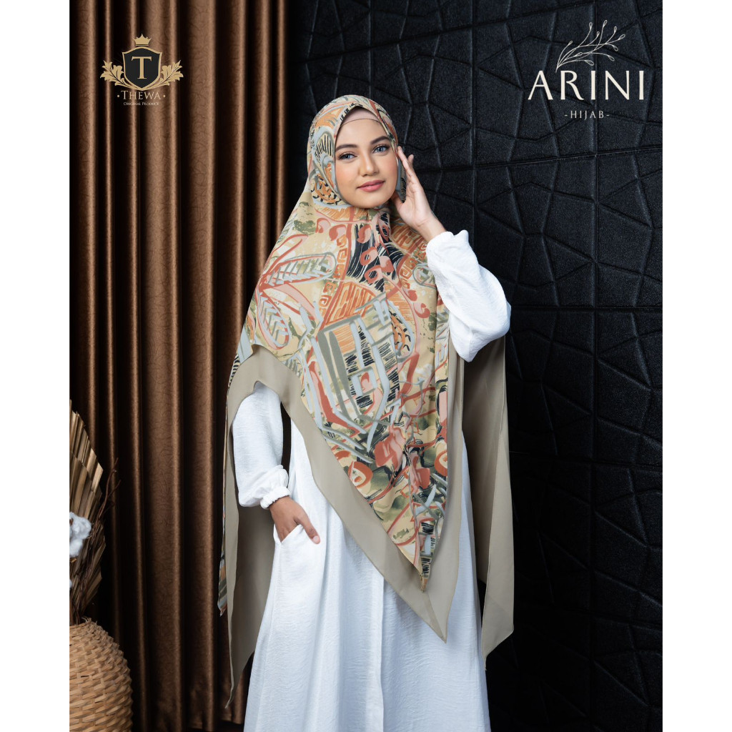 COD THEWA Kerudung/Khimar/hijab “ARINI MOTIF ''Jumbo Lancip 2 LAYER