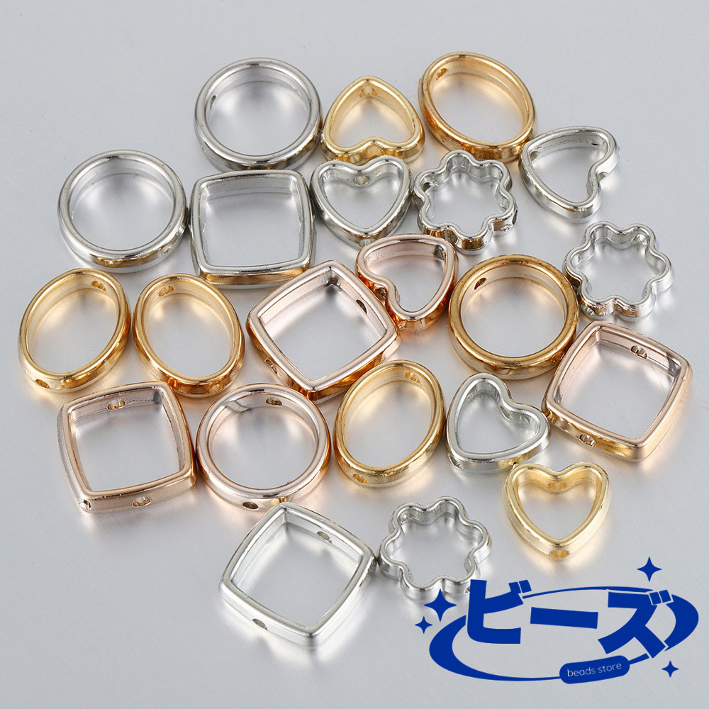 Biizu Beads Manik-manik Mote Charm CCB Metalik - Pandora Connector