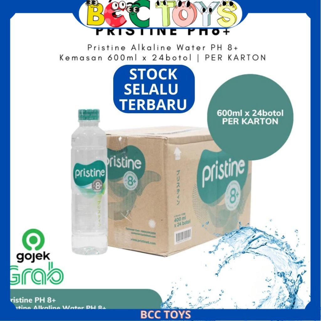 

Air Mineral PRISTINE PH 8+ 600 ML Isi 24 Botol PER DUS PER KARTON BCC