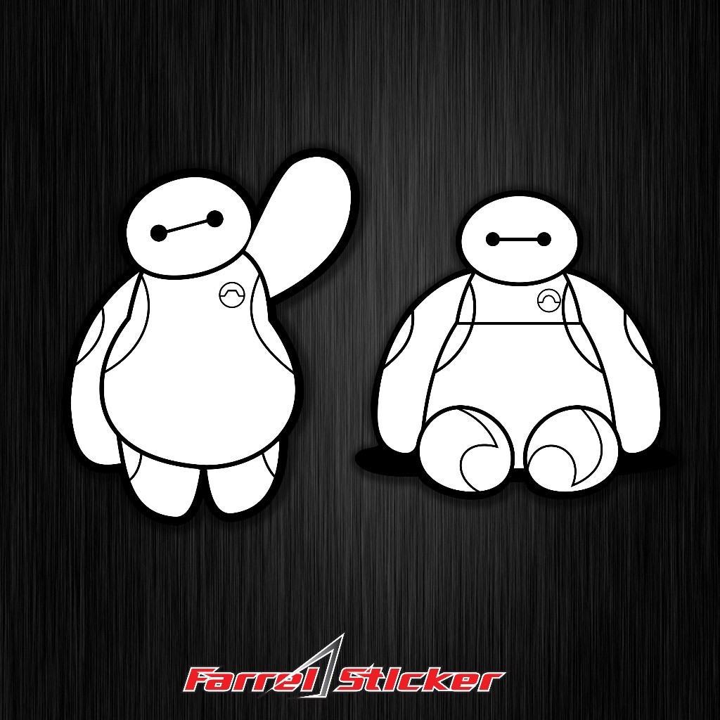 

Sticker Baymax Big Hero Print Cut Lucu