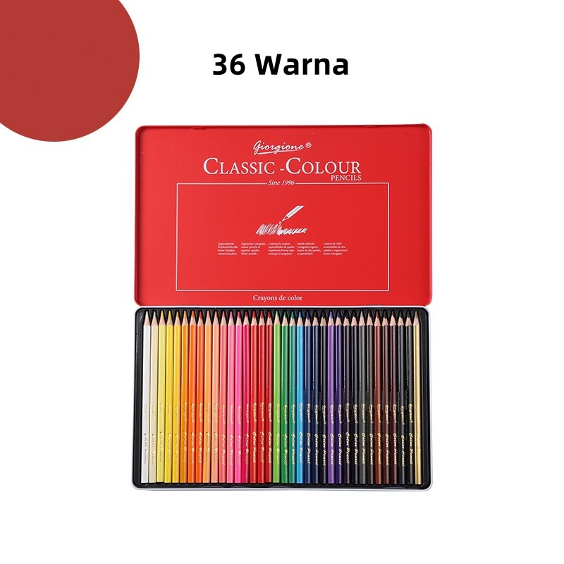 

RB Giorgione 36/72 Warna Pensil Warna Minyak Pensil Segitiga Berongga Khusus untuk Menggambar Kartun