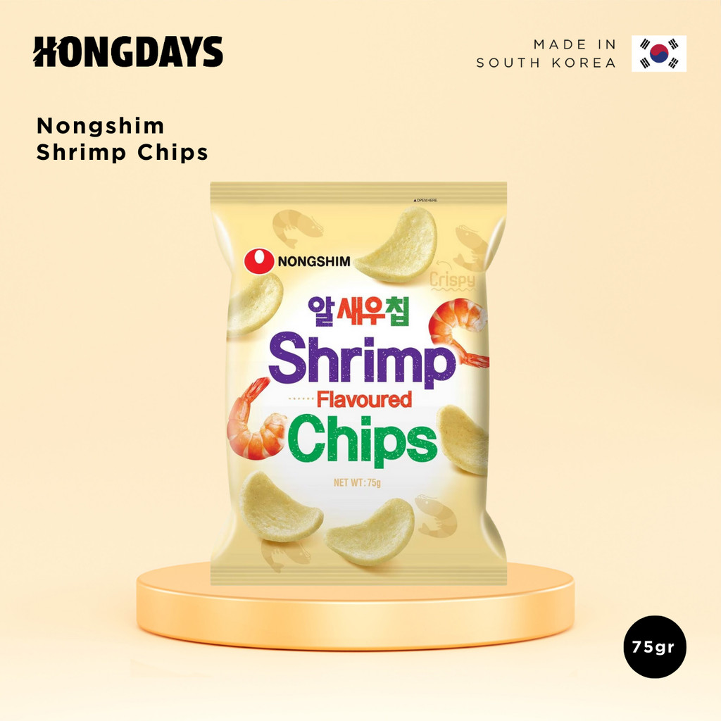 

Nongshim Shrimp Chips 75g - Snack Rasa Udang Made In Korea - HONGDAYS