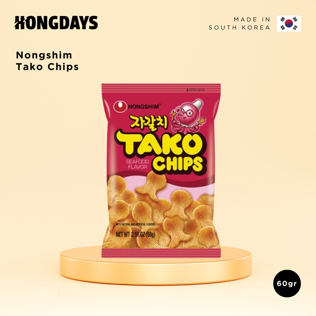 

Nongshim Tako Chips 60g - Snack Rasa Seafood Made In Korea - HONGDAYS