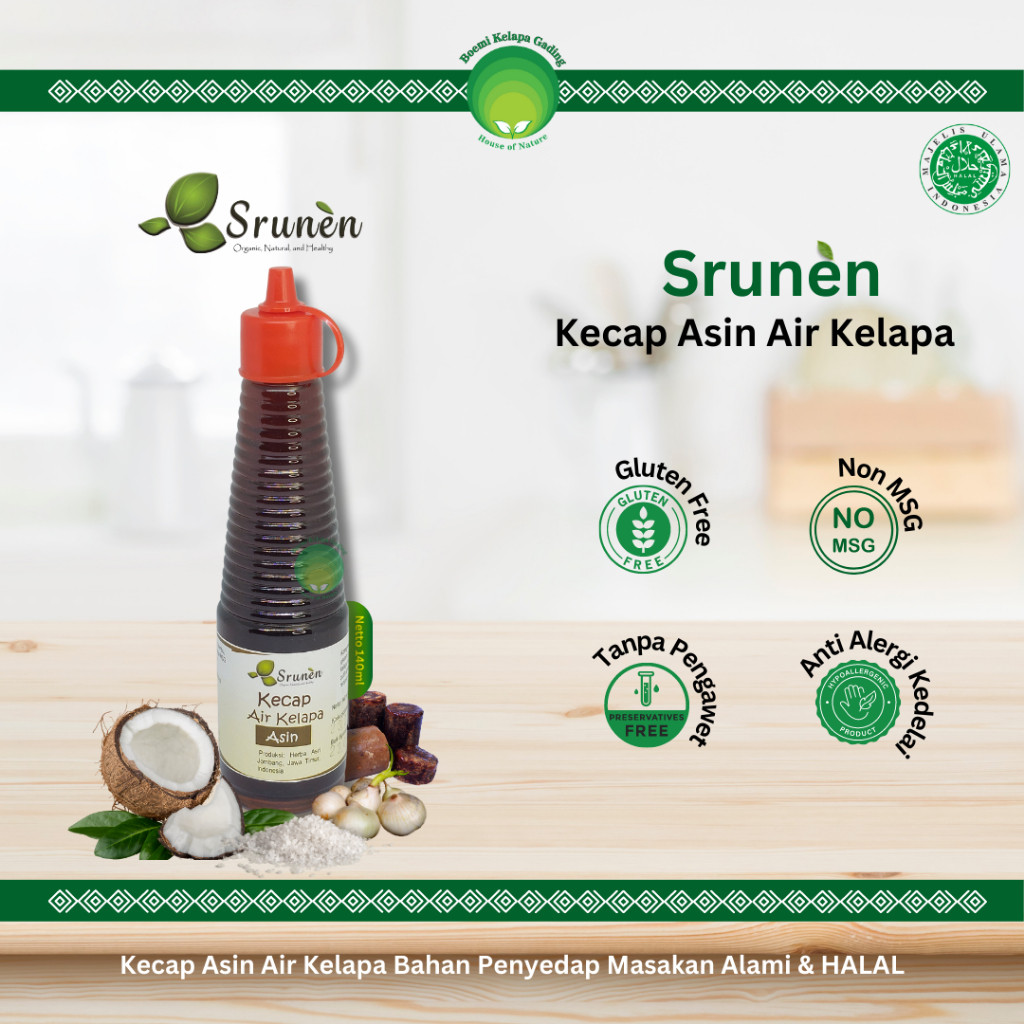 

Kecap Asin Air Kelapa Asli 140 Ml Bumbu Kesehatan Penyedap Makanan Tanpa Pengawet Srunen AsriOrganik