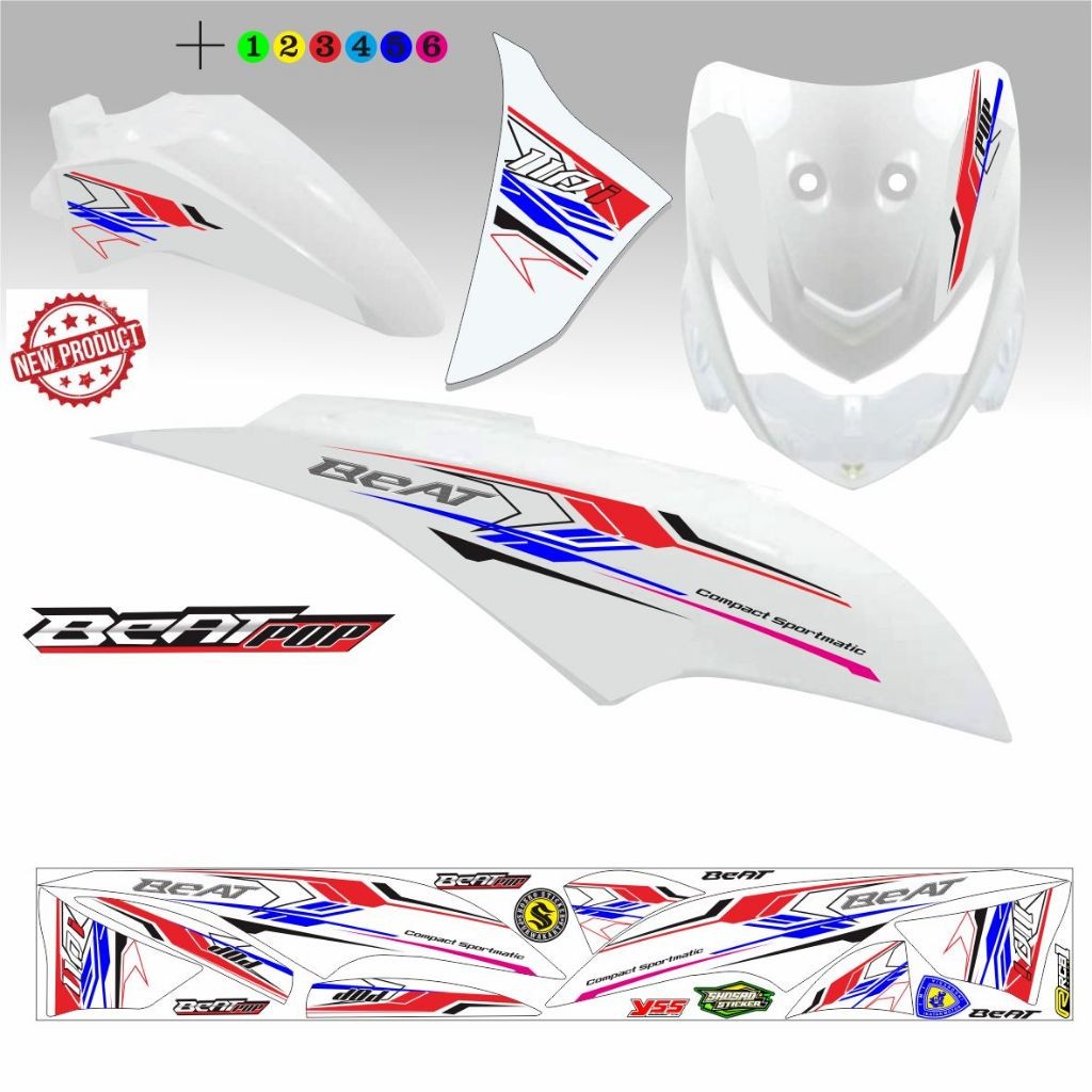VARIASI STIKER MOTOR BEAT POP / STRIPING MOTIF HONDA BEAT POP NEW VARIASI MOTOR